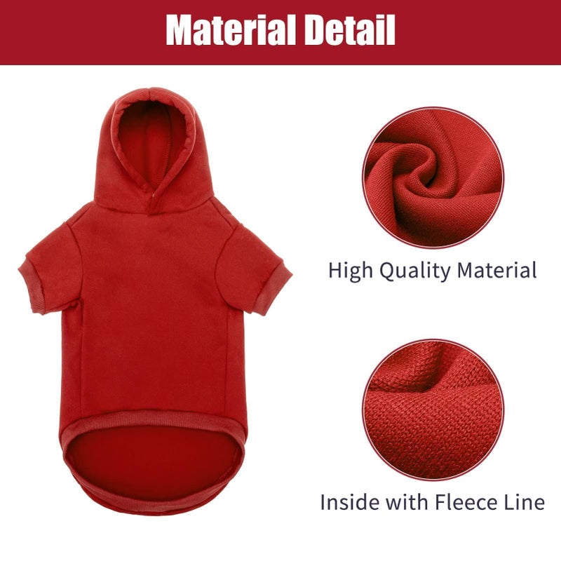BINGPET Security Dog Hoodies Puppy Sweater Cold Weather Dog Coats Soft Brushed Fleece Pet Clothes Hooded Sweatshirt for Dog Cat - Image 2